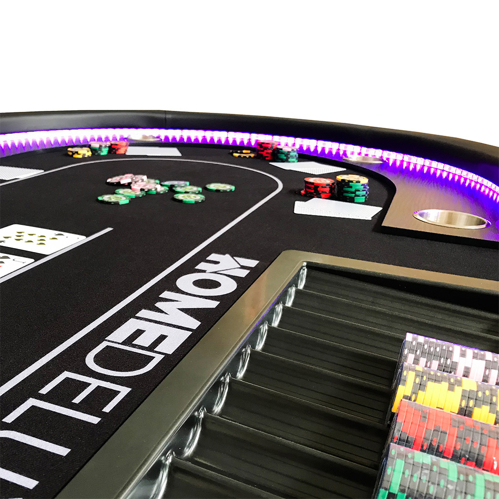 Home Deluxe LED Pokertisch FULL HOUSE
