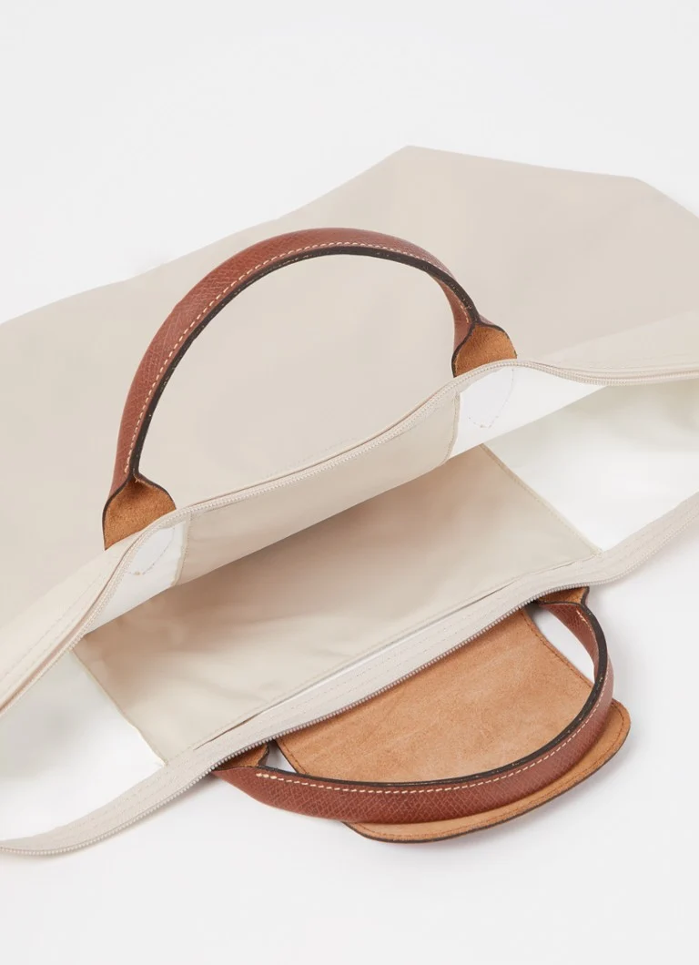 Mala de viagem dobrável Longchamp Le Pliage Verde, tamanho P, com detalhes em couro.