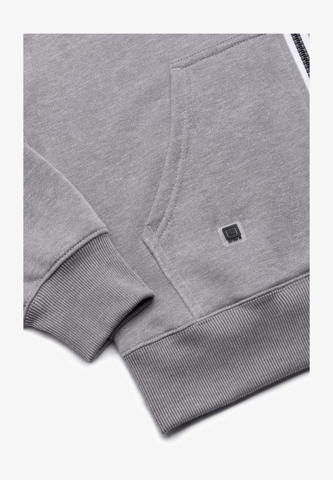 Sudadera con capucha y cremallera ombré