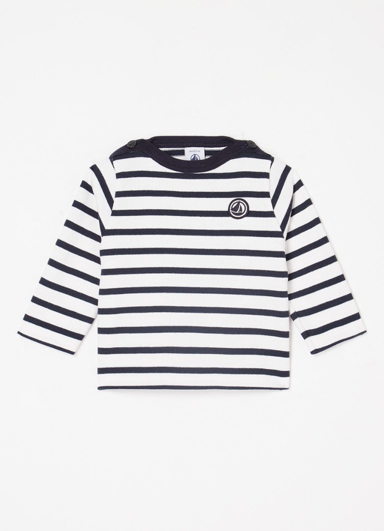 Petit Bateau Smalki adīts krekls ar garām piedurknēm un svītru apdruku