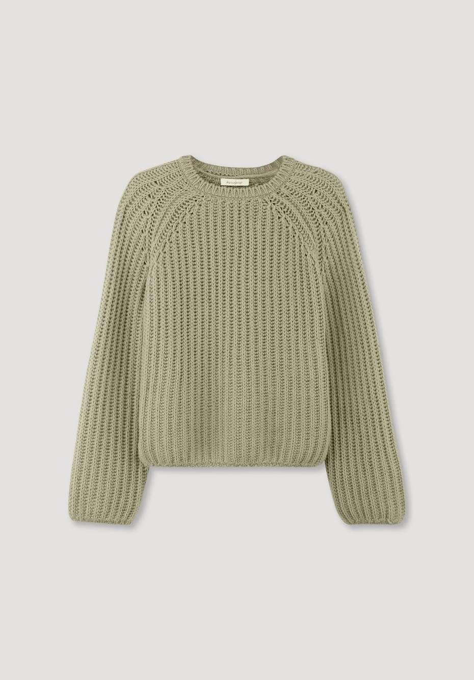 Raglan-Pullover aus Bio-Baumwolle und Bio-Merinowolle