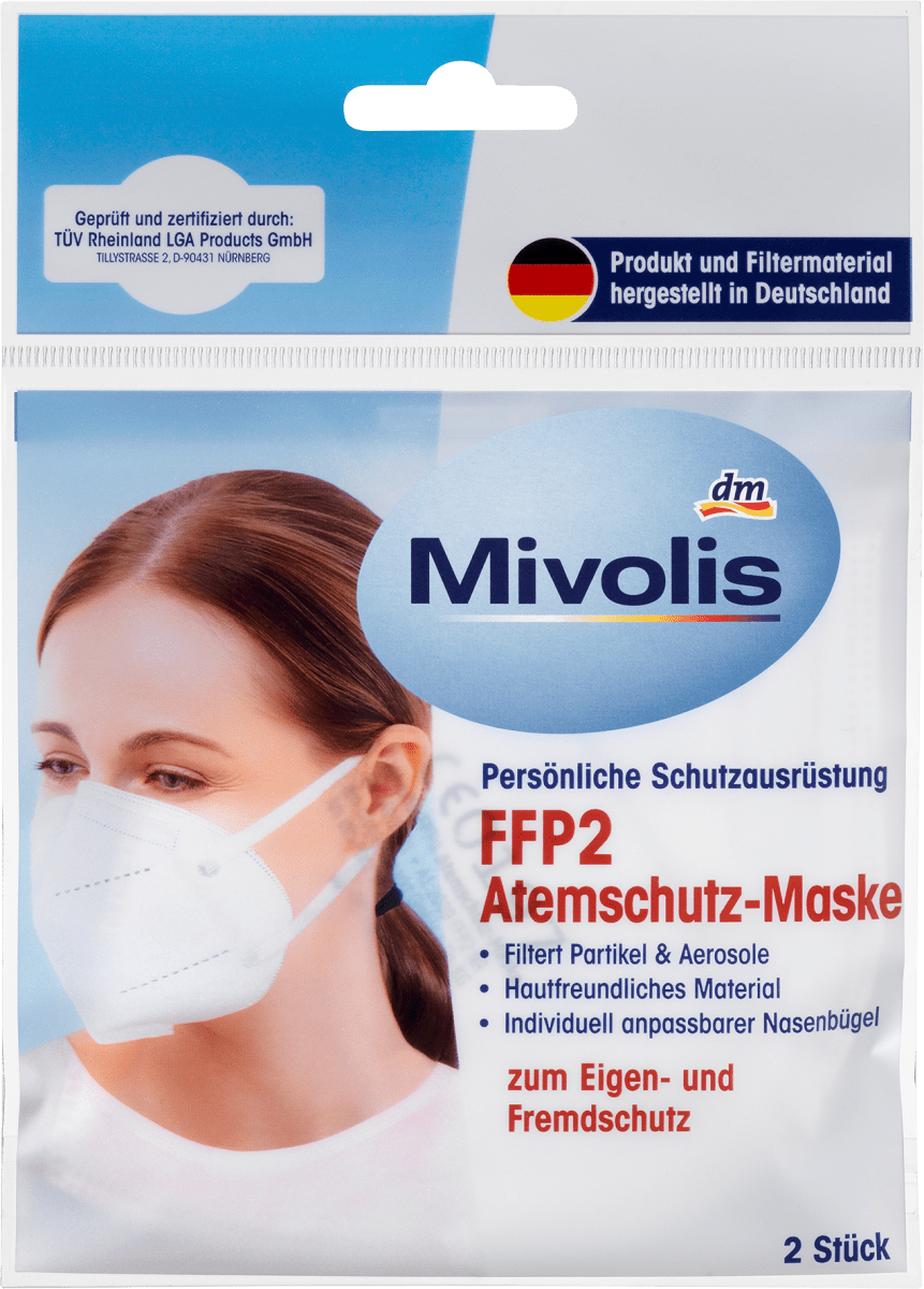 FFP2 Atemschutzmaske, 2 St