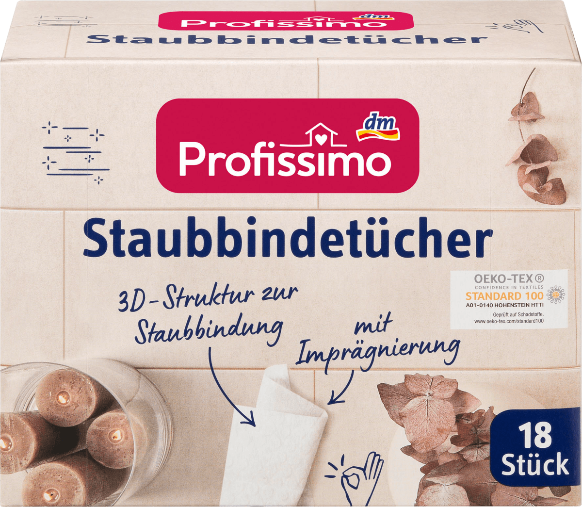 Staubbindetücher, 18 St