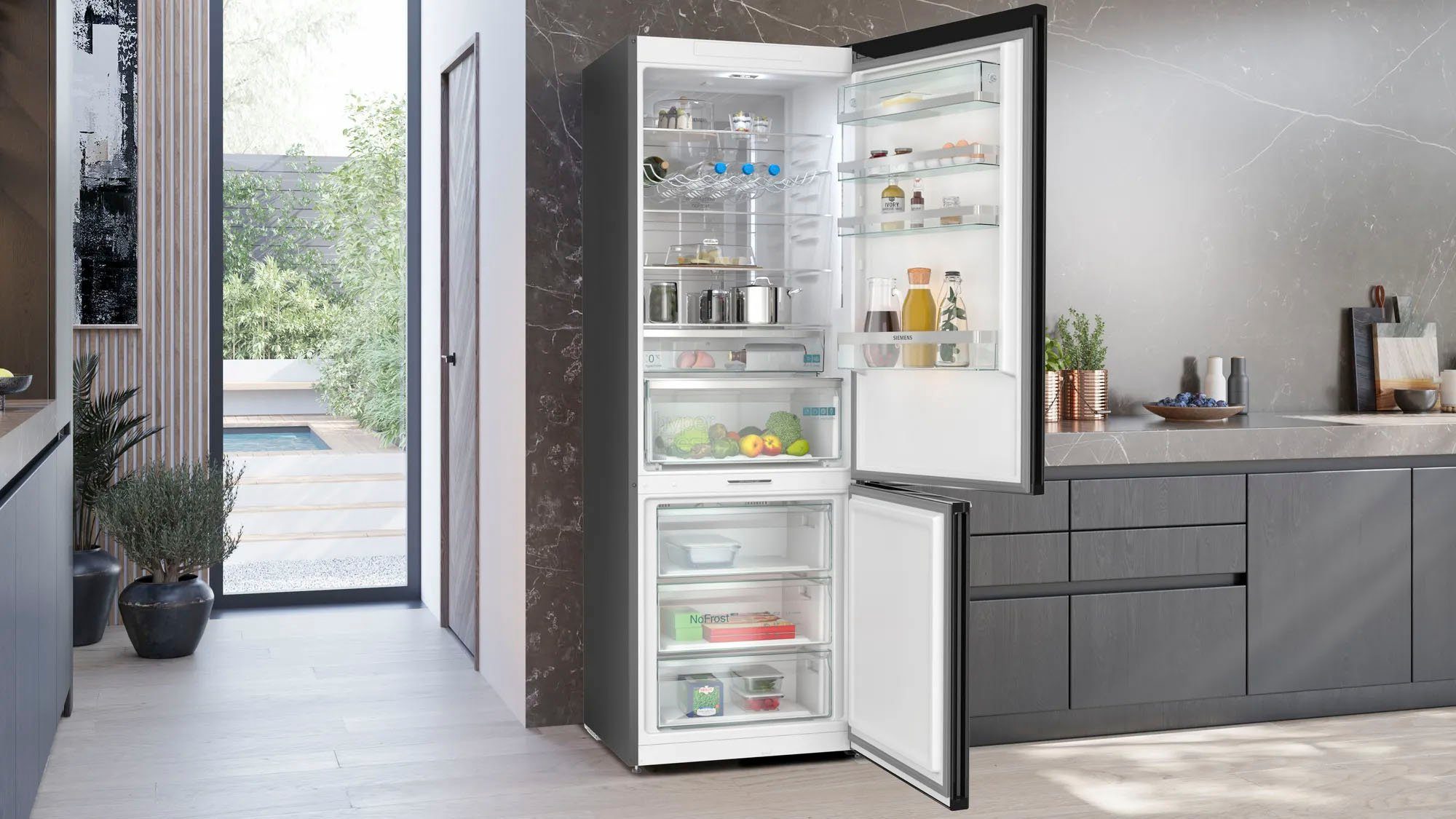 SIEMENS Kühl-/Gefrierkombination iQ500 KG49NAXCF, 203 cm hoch, 70 cm breit