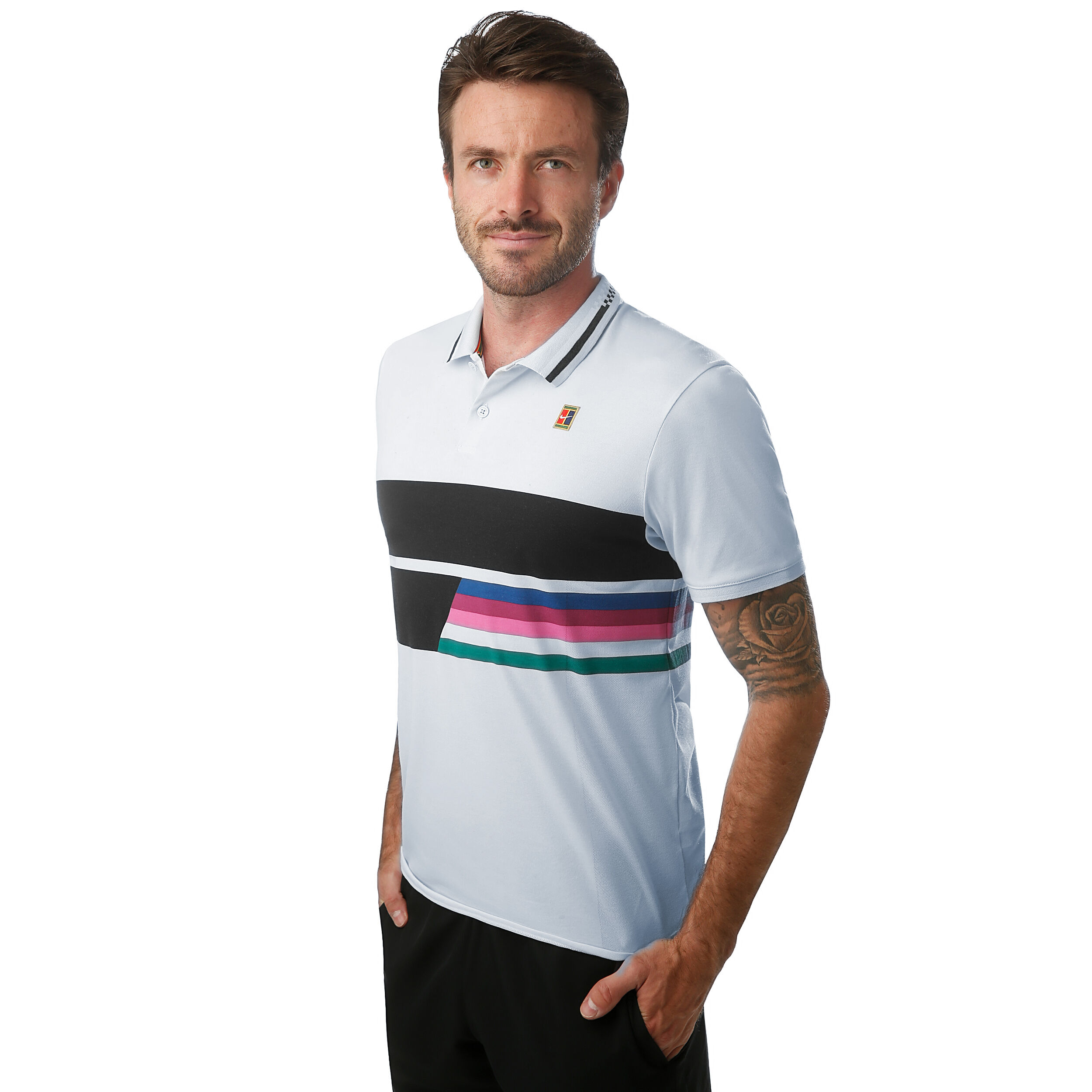 Advantage Polo Herren - Hellblau, Mehrfarbig