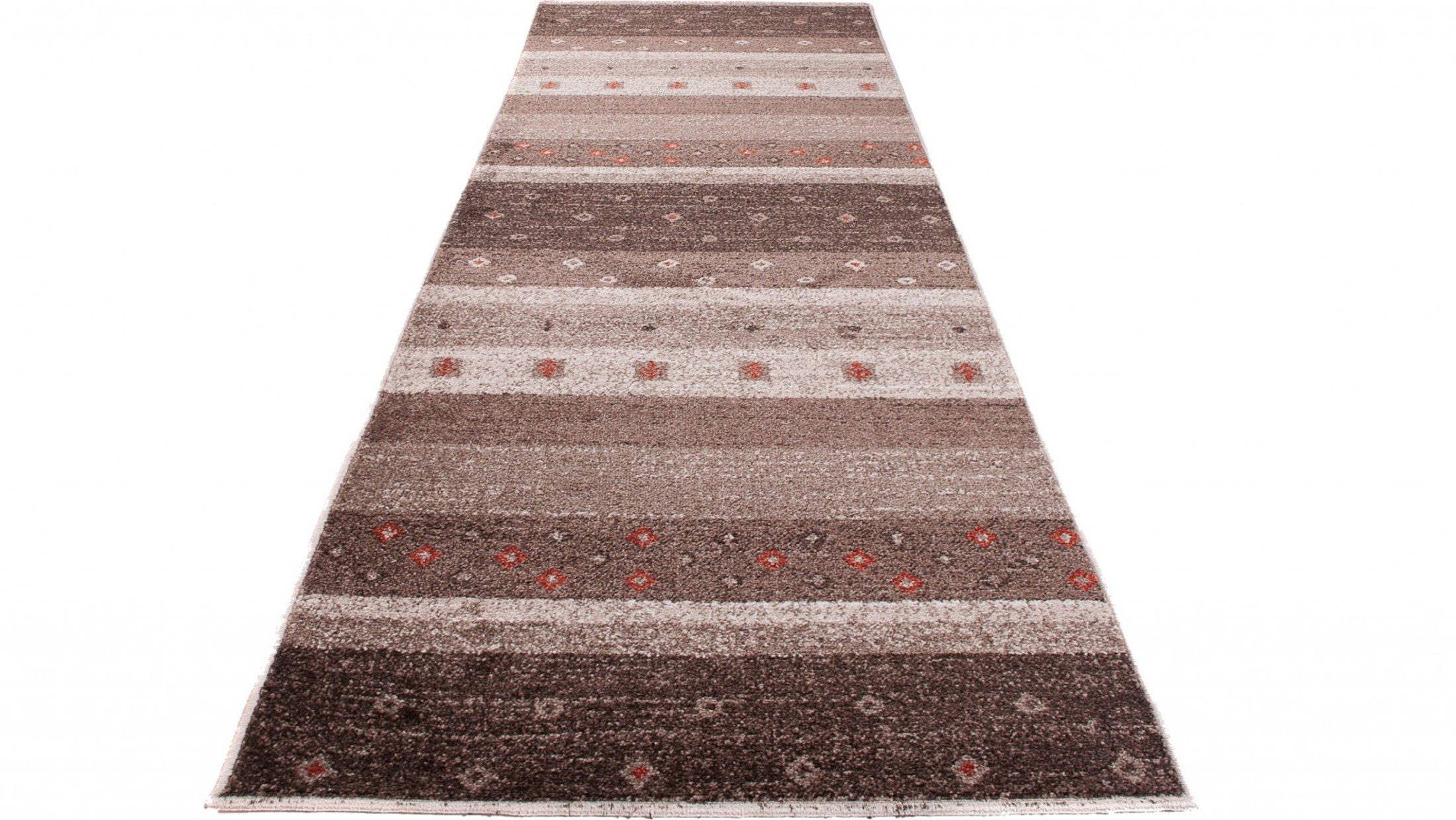 Läufer Läufer Flurläufer Modern für Vorzimmer, Küche - Beige Braun, Mazovia, 100 x 100 cm, Kurzflor, Meterware, Höhe 10 mm, Kurzflor - niedrige Florhöhe