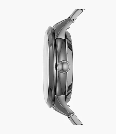 Fossil Herrenuhr Townsman Automatik Edelstahl Dunkelgrau