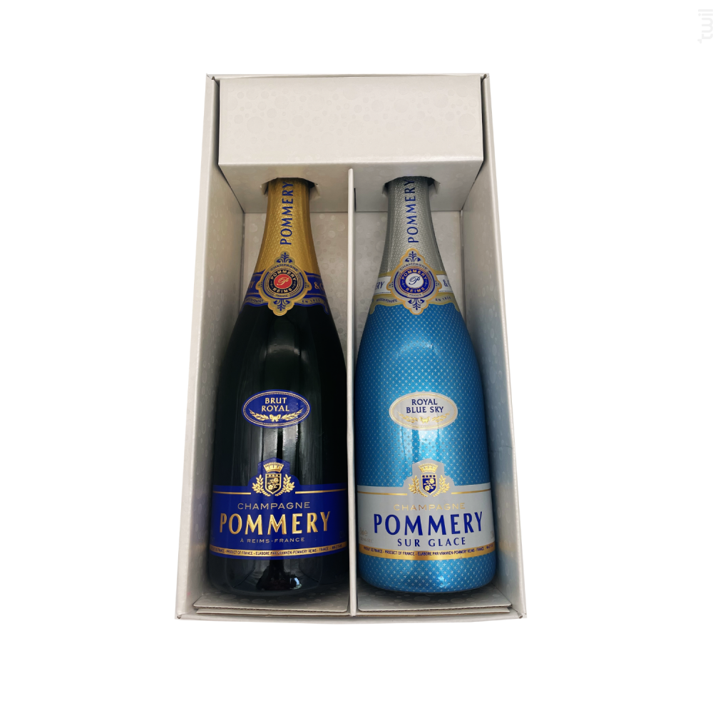 Coffret Cadeau -1 Brut - 1 Blue Sky Champagne Pommery
