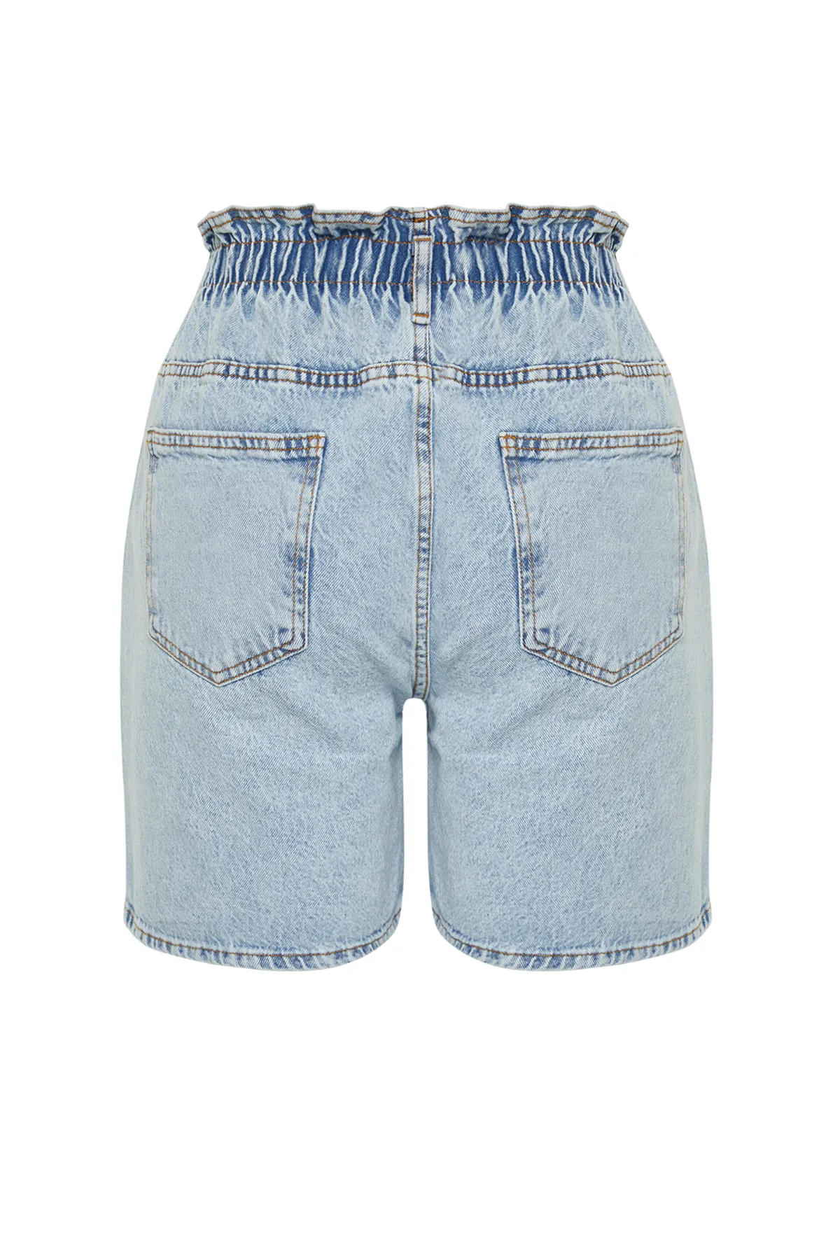 Trendyol Curve  Große Größen in Shorts & Bermudashorts - Blau - Hoher Bund