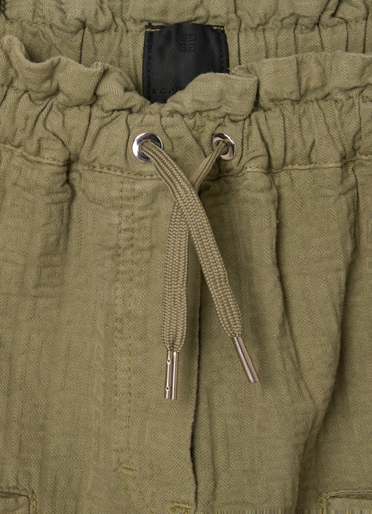 Calça cargo Givenchy de cintura alta e corte afunilado com estampa de logotipo em 3D.