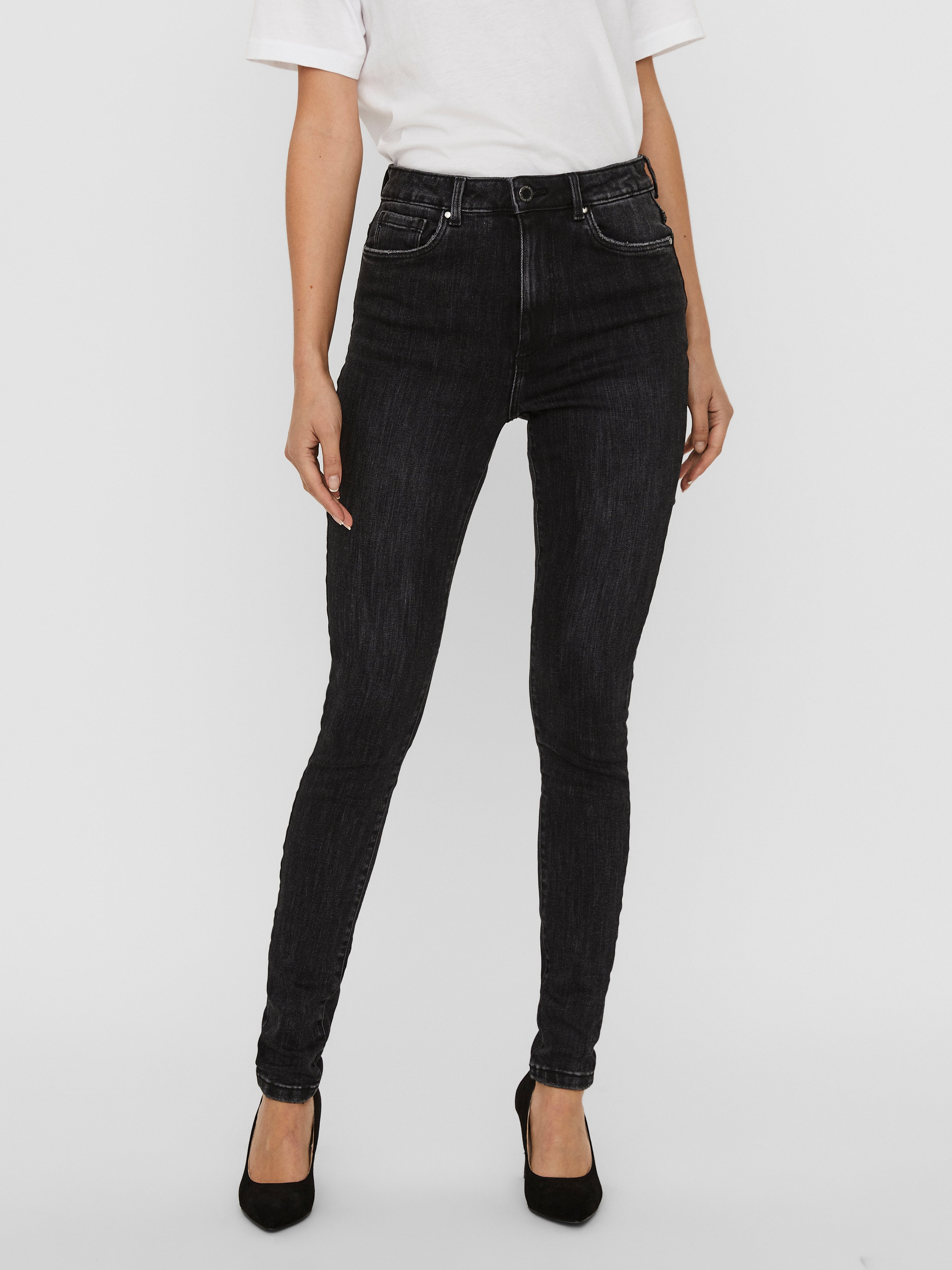 VMLOA Hohe Taille Skinny Fit Jeans