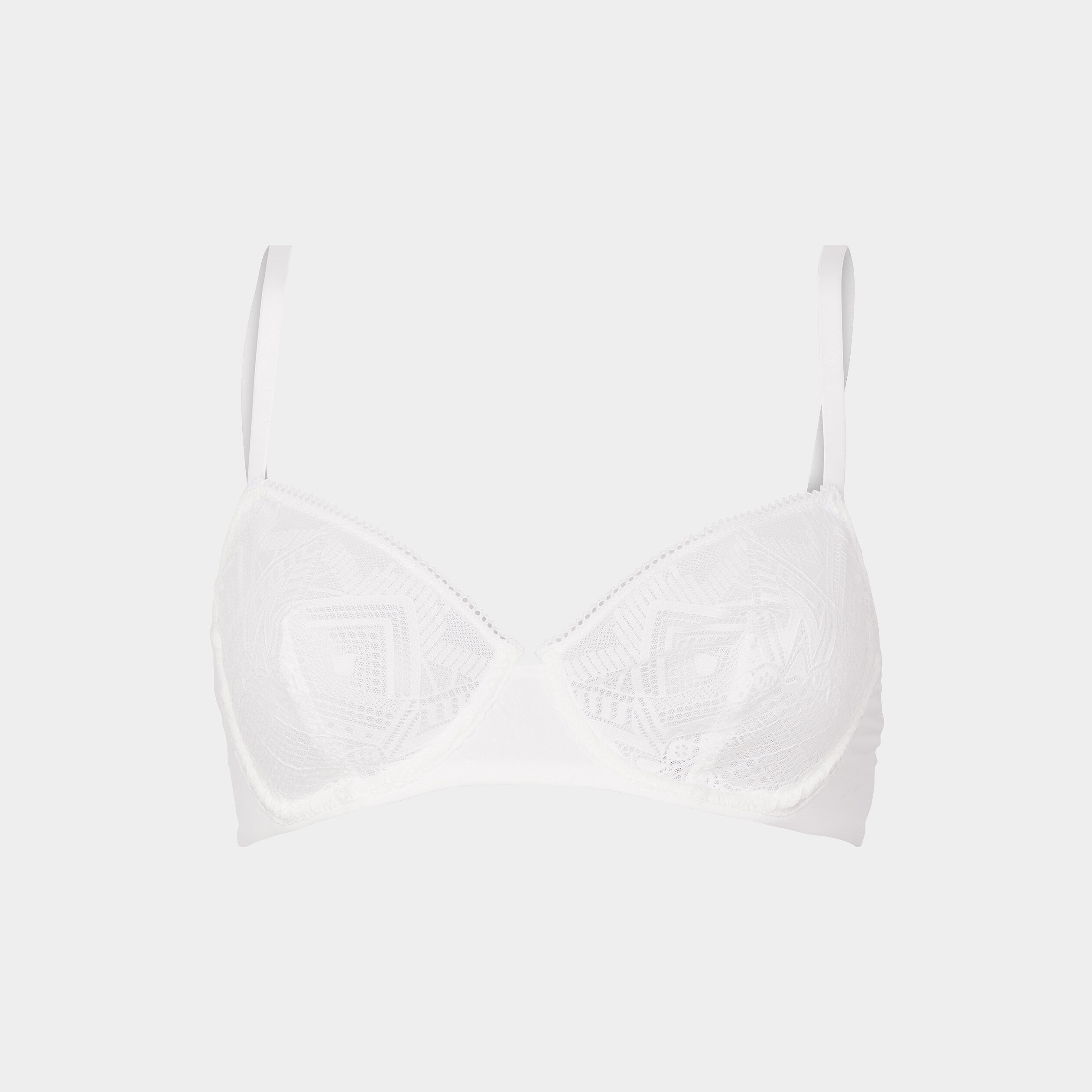 Soutien-gorge emboîtant en dentelle blanc femme | La Halle