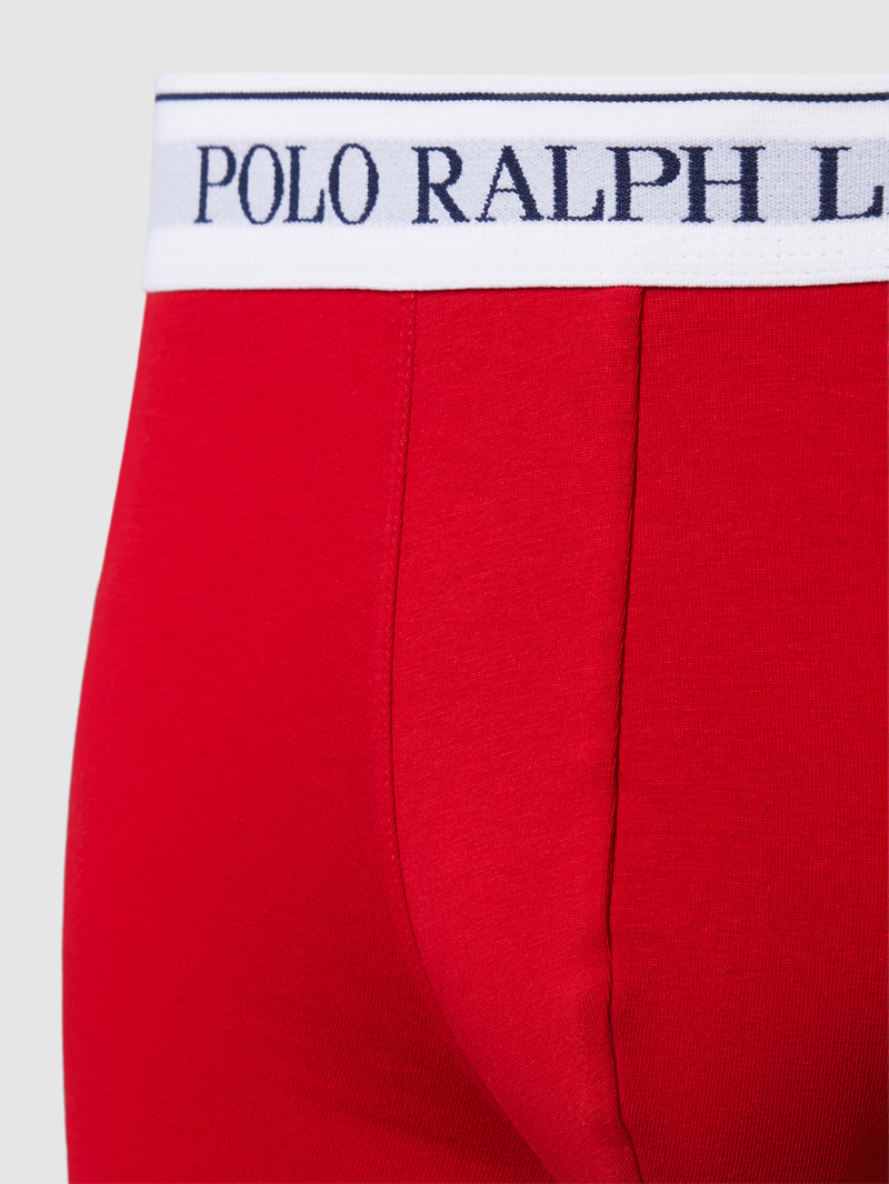 Trunks mit elastischem Logo-Bund im 3er-Pack in rot