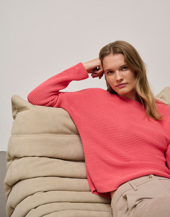 Baumwoll Pullover Perlufa