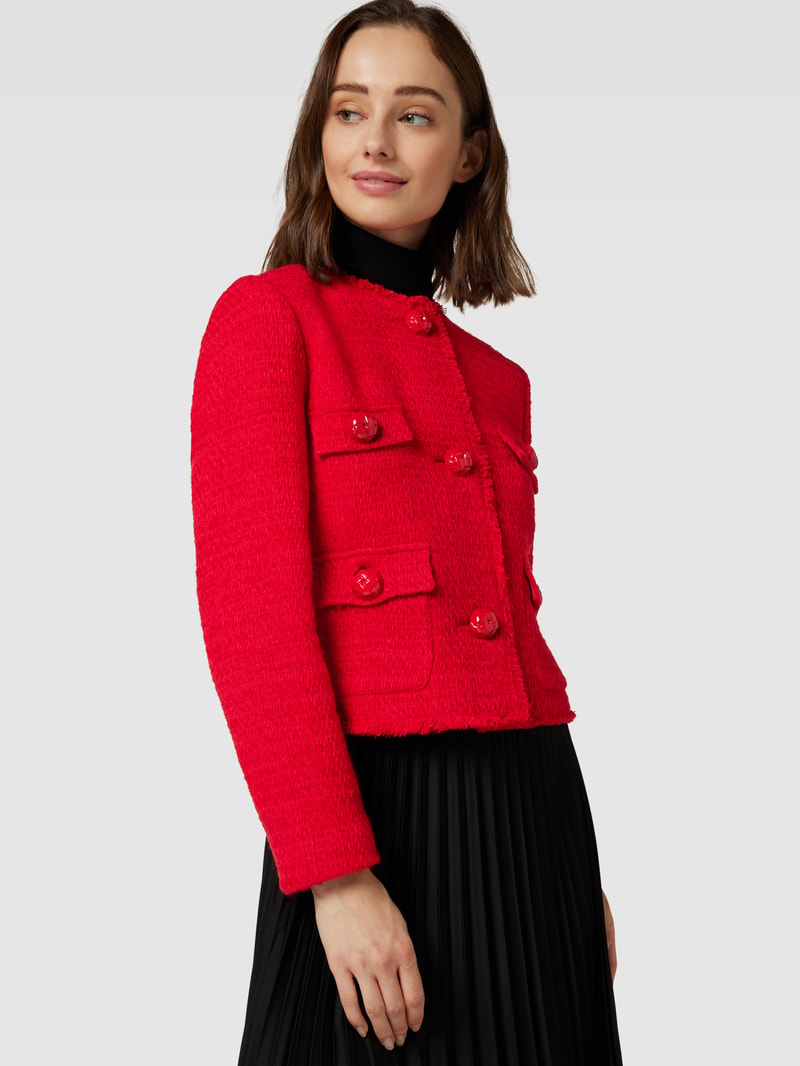Blazer in Bouclé-Optik Modell 'WINTOUR' in rot
