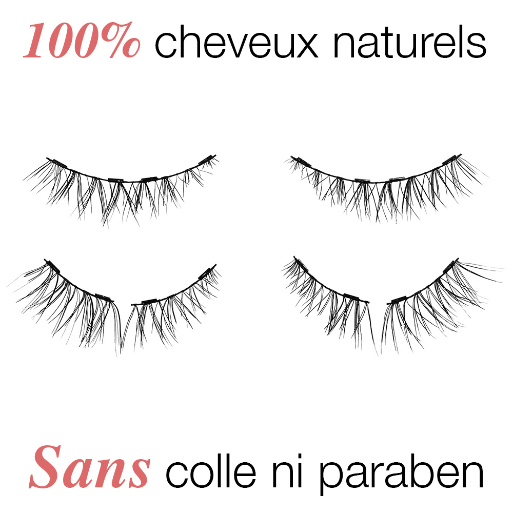 Ardell Faux-cils magnétiques double franges Pre-Cut Demi Wispies Faux-Cils Magnétiques avec aimants invisibles