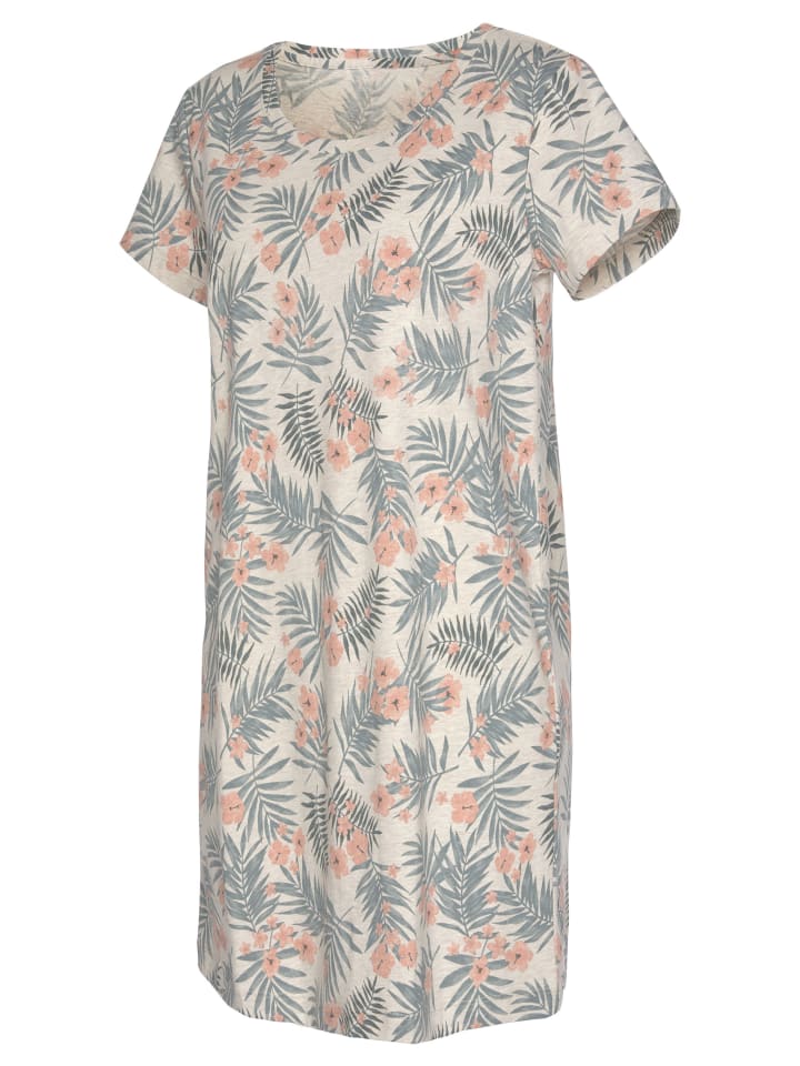 LASCANA Sleepshirt in sand-bedruckt günstig kaufen