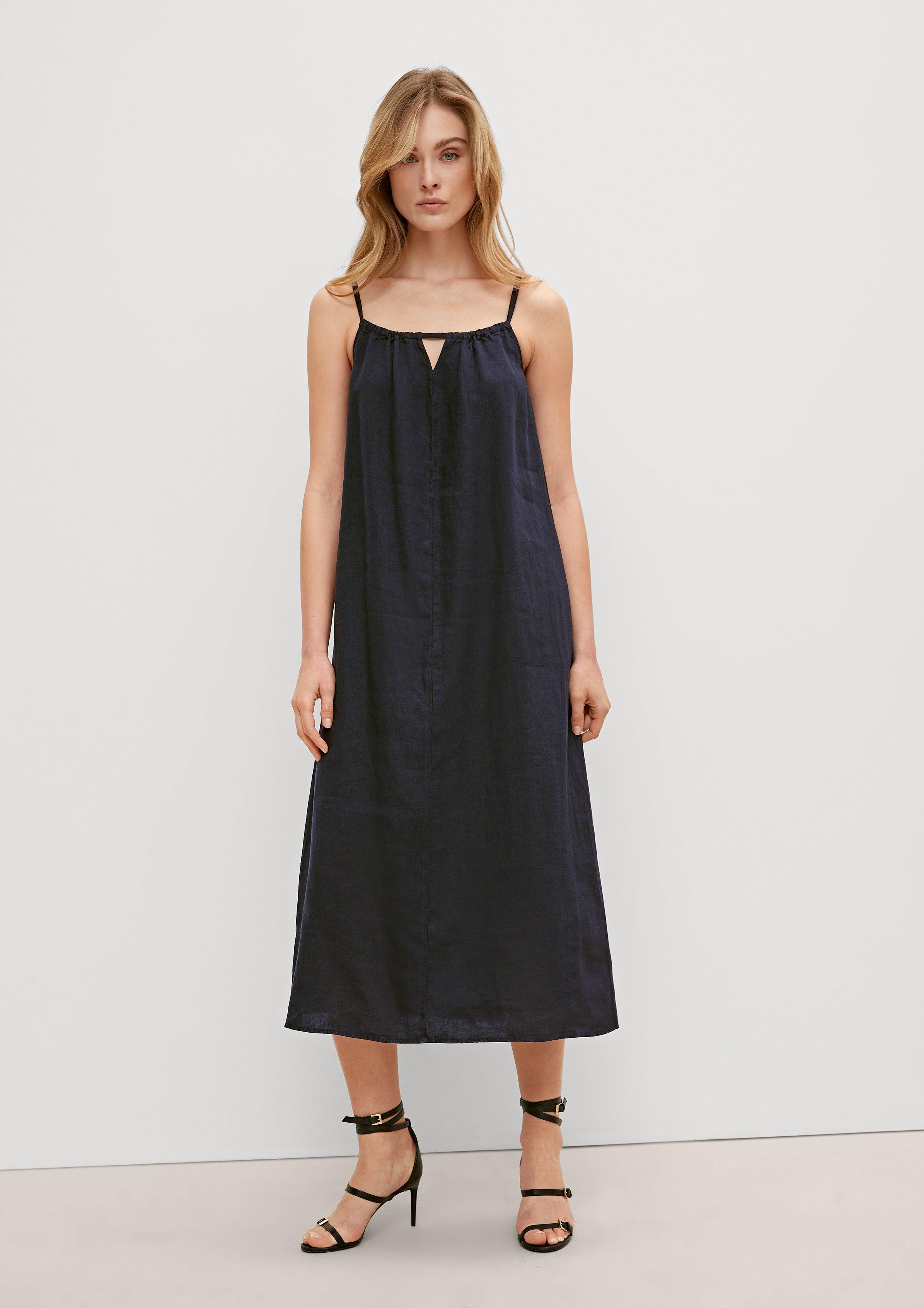Kleid aus Leinen - schwarz