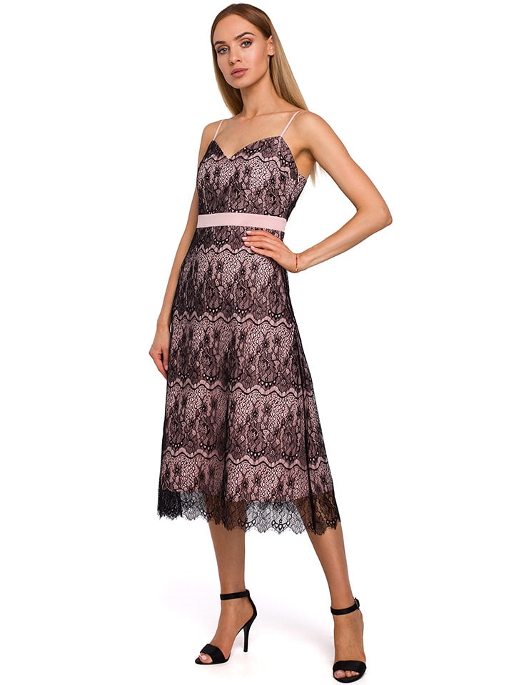 made of emotion Kleid in Rosa/ Schwarz günstig kaufen