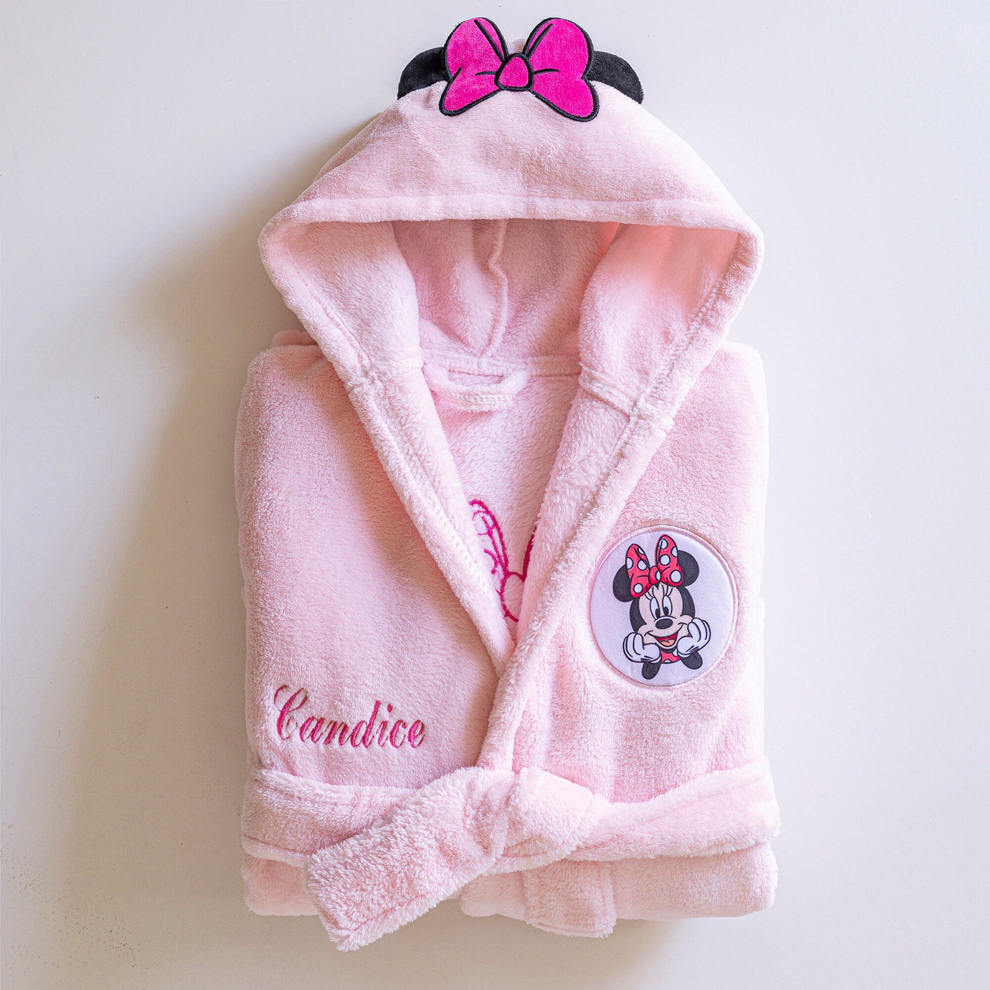 Robe de chambre capuche enfant Minnie personnalisable