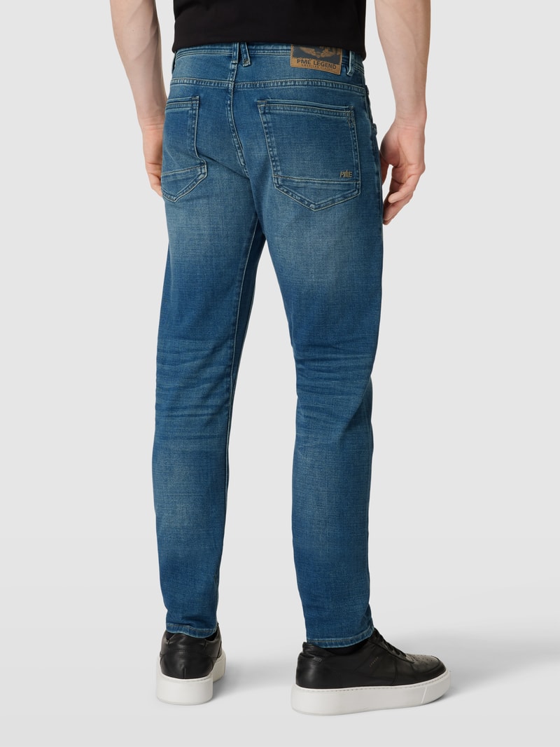 Jeans mit Label-Stitching Modell 'Tailwheel JEA' in blau