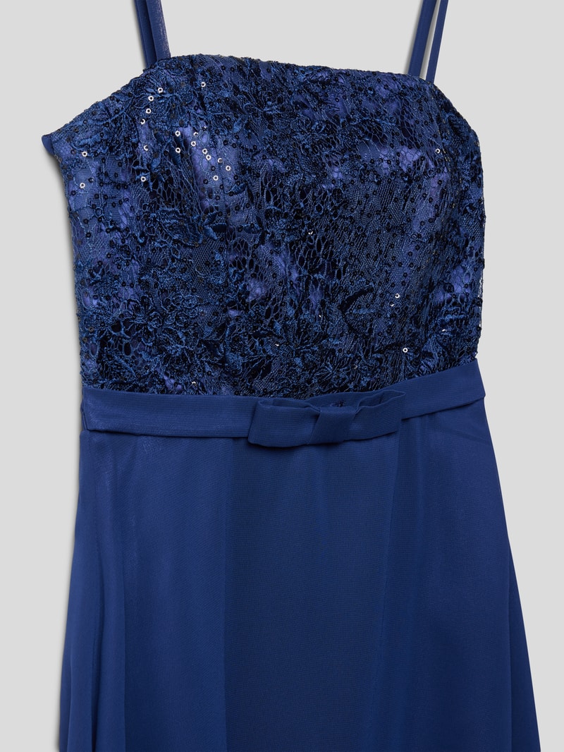 Kleid im Vokuhila-Look in blau