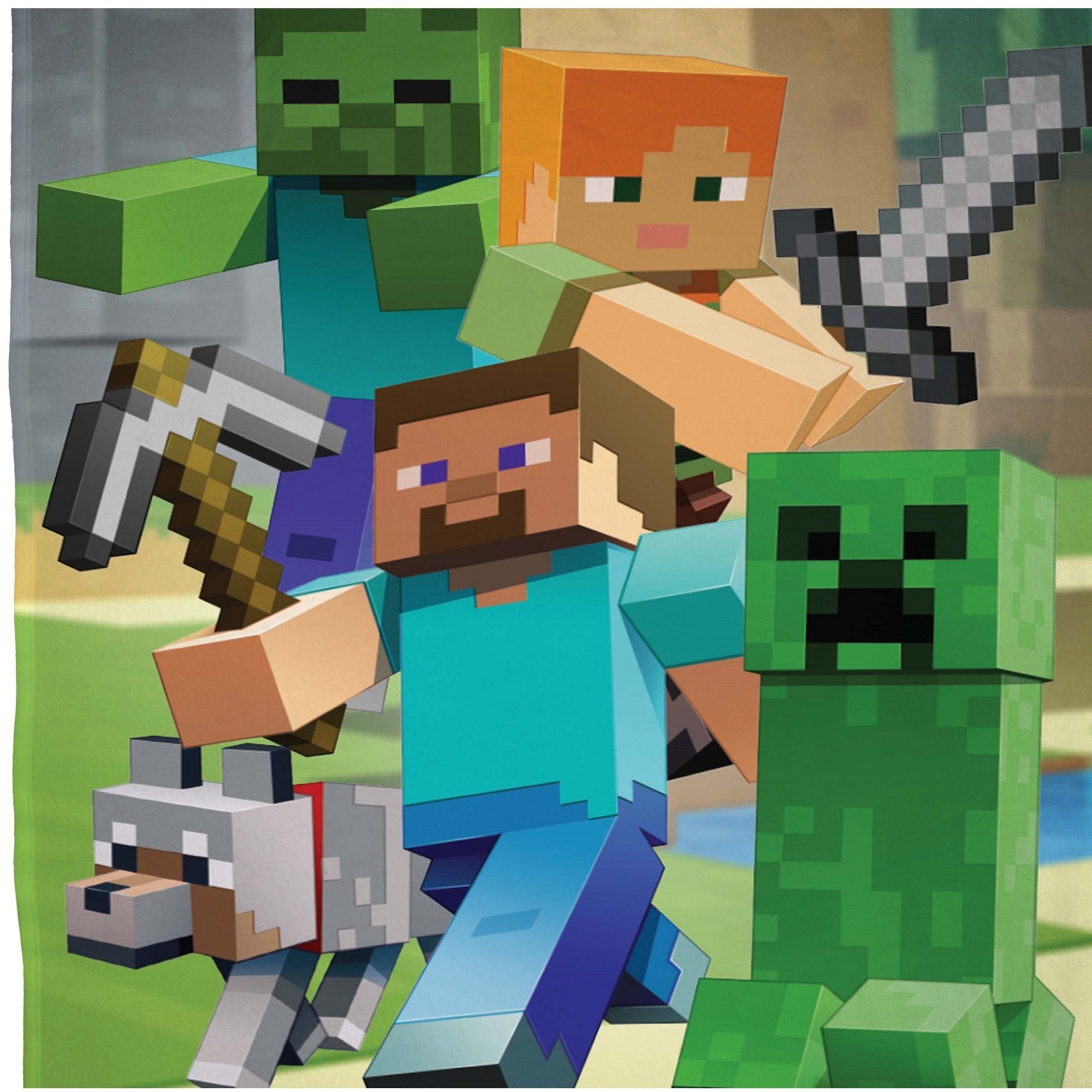 Kinderdecke Super flauschige Minecraft Kuscheldecke 