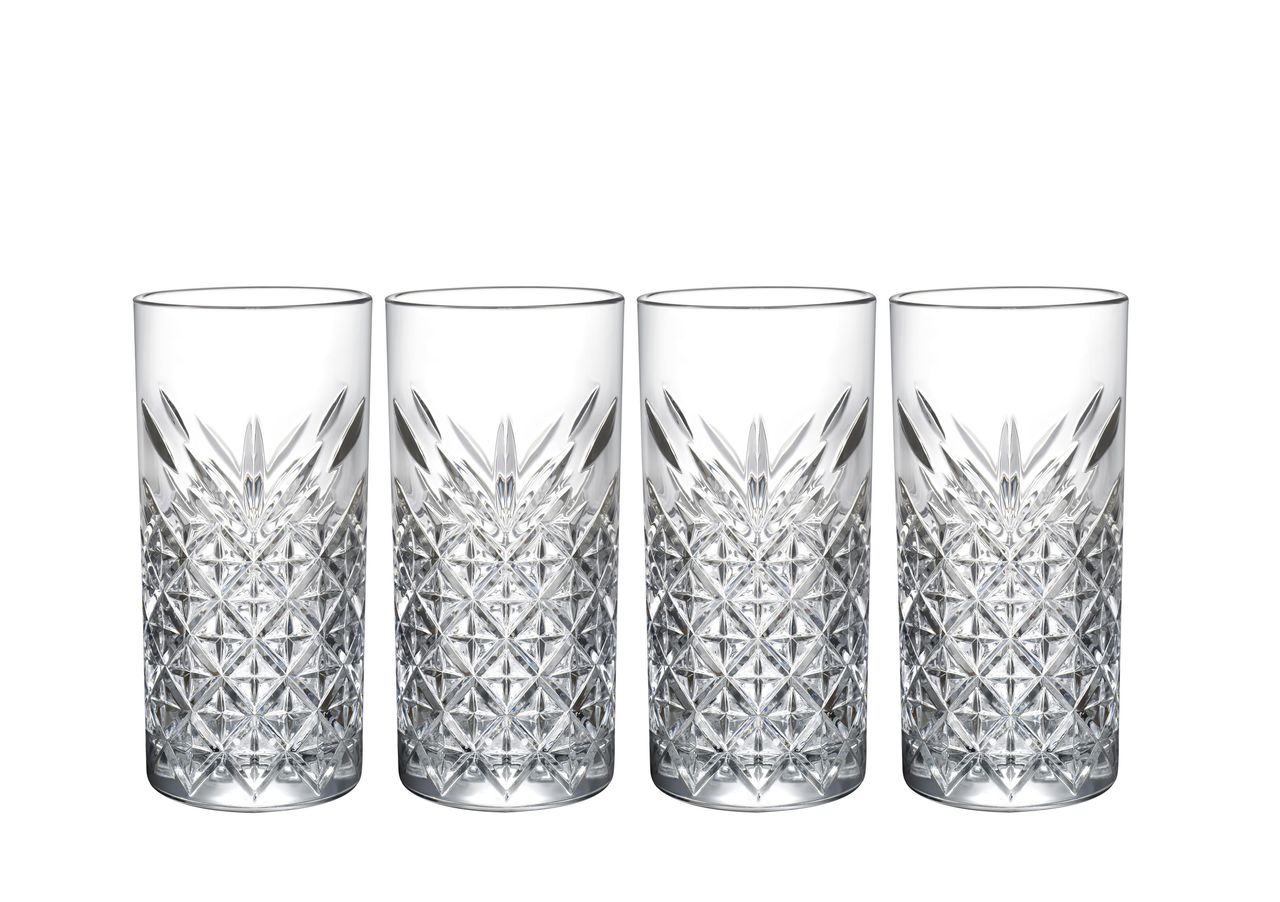 Mäser Serie Timeless, 4 teiliges Longdrinkbecher Set, 29,5 cl