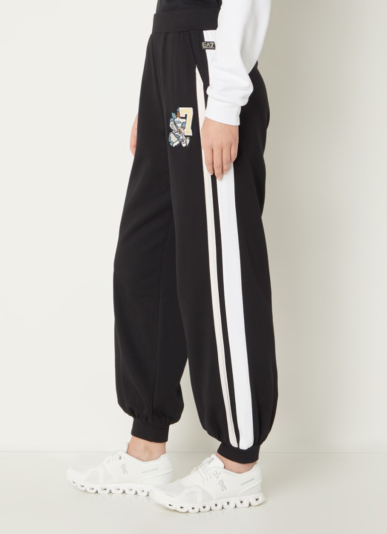 Emporio Armani high-waist tapered fit sweatpants with side pockets
