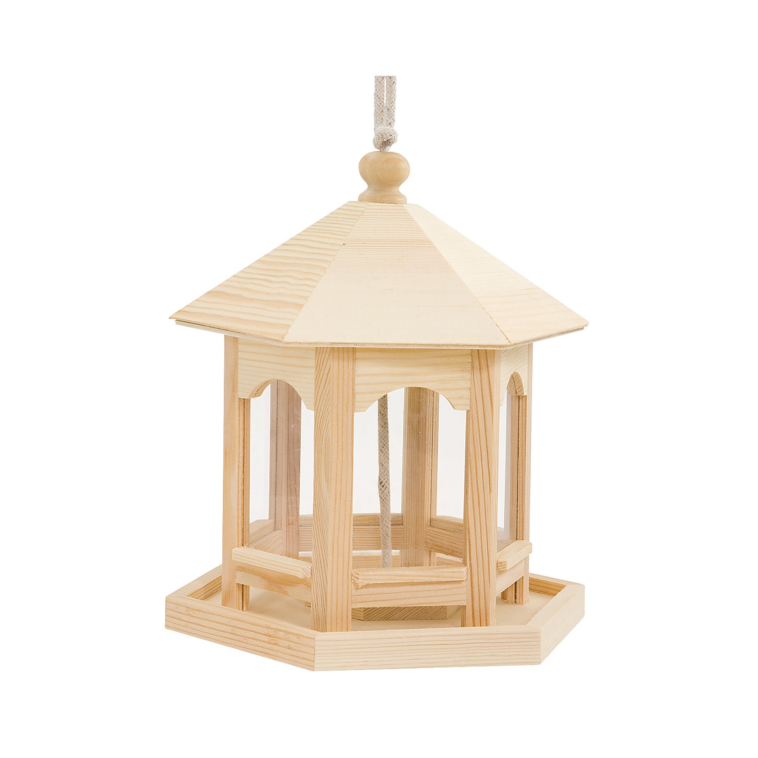 Vogelfutterhaus aus Holz, 19 x 16,5 x 22 cm