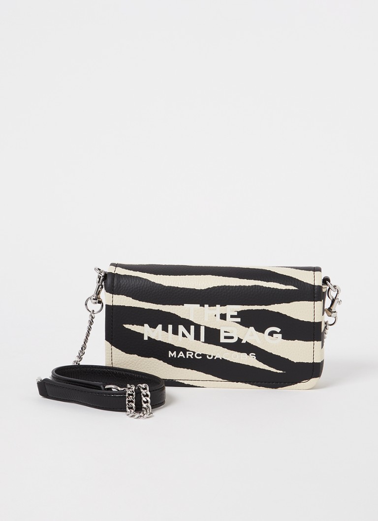 Geantă de umăr Marc Jacobs The Snapshot din piele cu imprimeu zebră