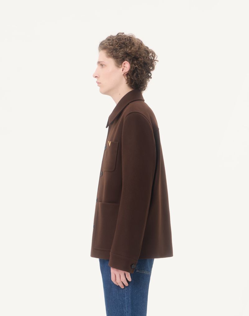 Jaqueta de lã Valentino com detalhes dourados