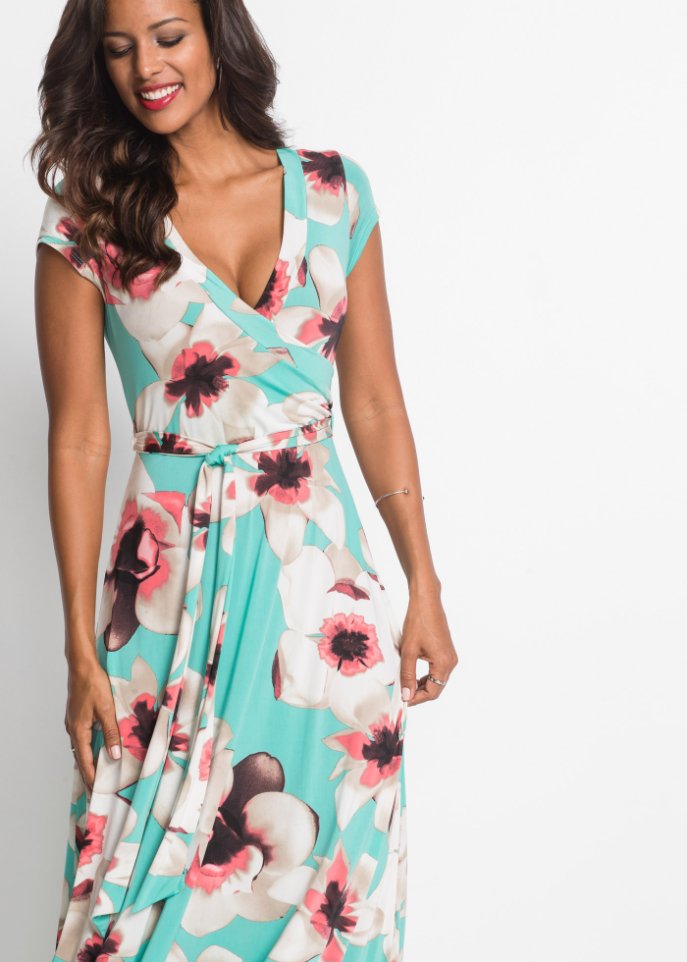 Kleid in Wickeloptik