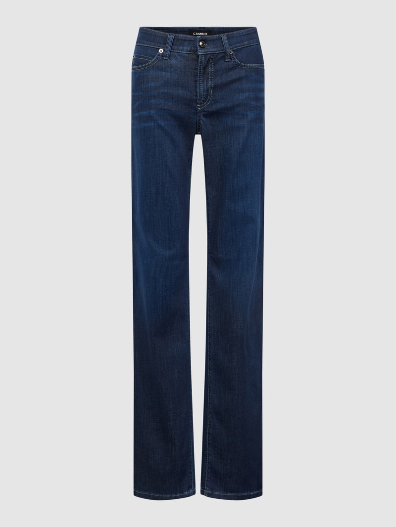 Jeans mit 5-Pocket-Design Modell 'PARIS' in dunkelblau