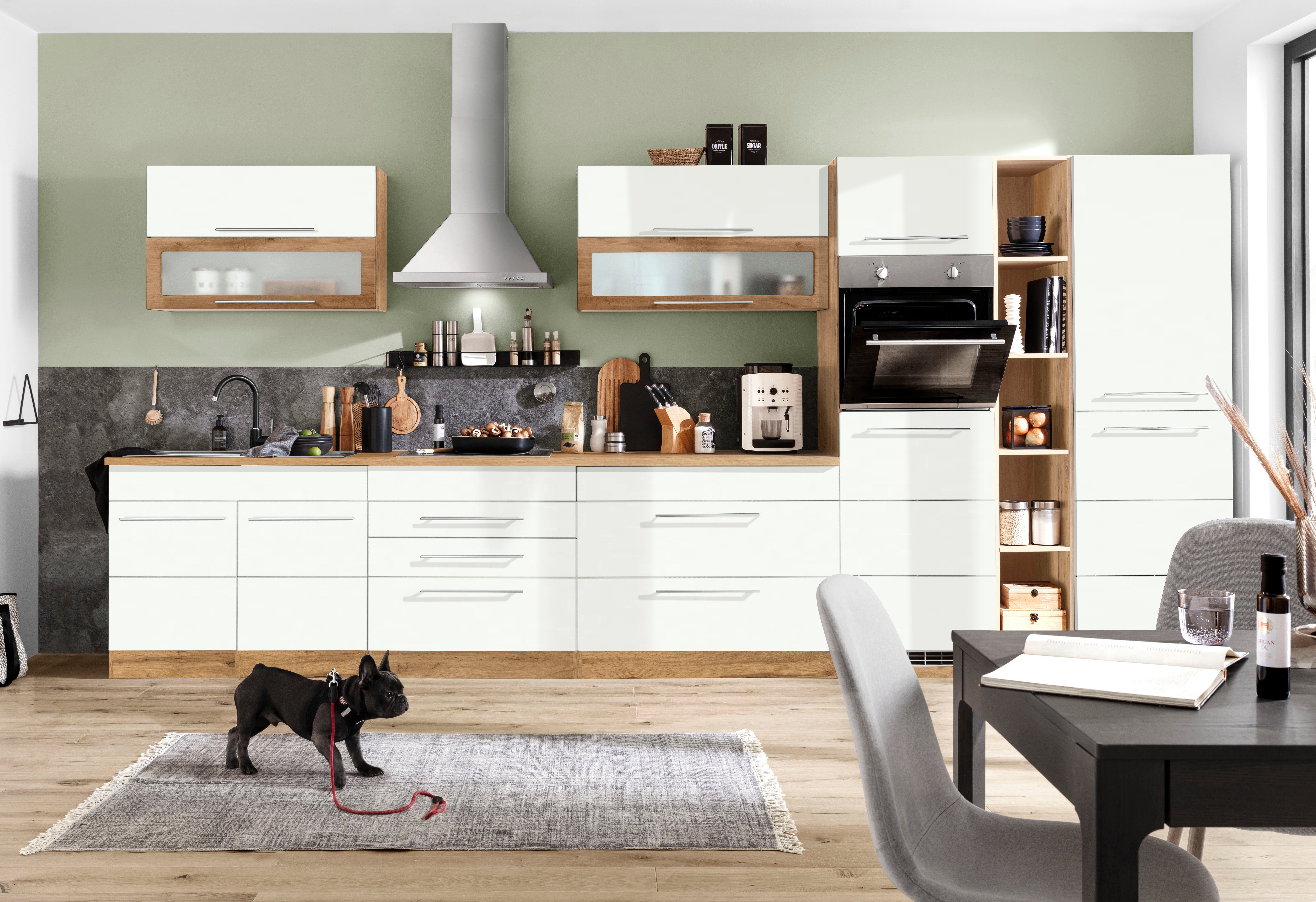 HELD MÖBEL Küchenzeile Wien, Breite 430 cm, wahlweise mit E-Geräten und Induktion