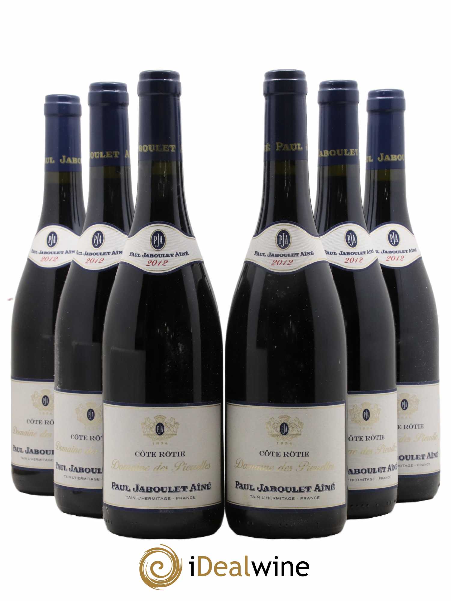 Côte-Rôtie Domaine des Pierrelles Paul Jaboulet Ainé  2012 - Lot de 6 Bouteilles