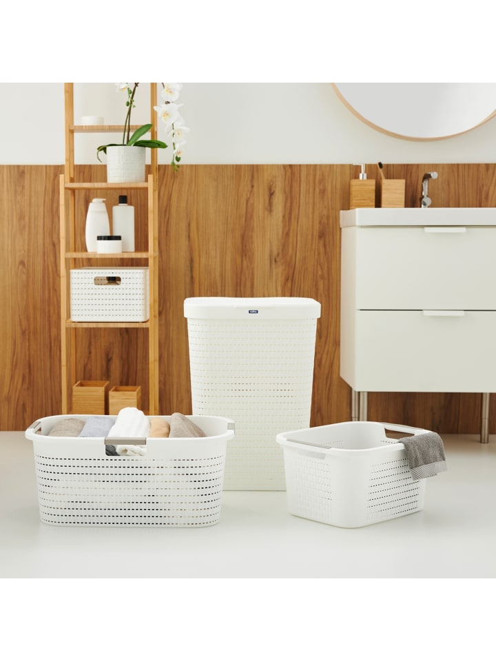 Rotho Country Wäschesammler 55l in Weiß günstig kaufen onesize
