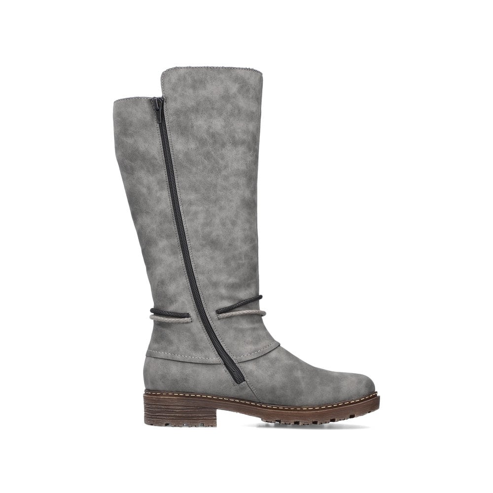 Rieker Damen Hochschaftstiefel stahlgrau