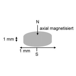 10 Stck Neodym Magnet 1x1mm