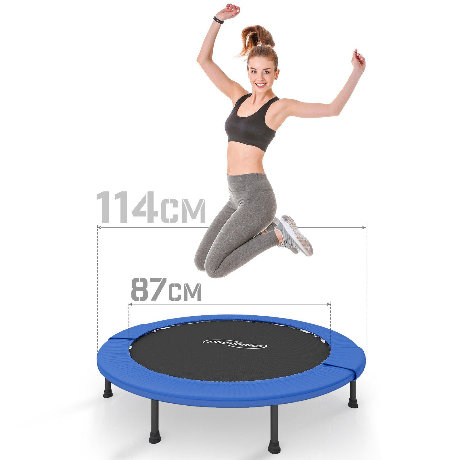 Physionics Fitnesstrampolin Fitness Trampolin - Durchmesser : 81cm/91cm/96cm/102cm/114cm/122cm