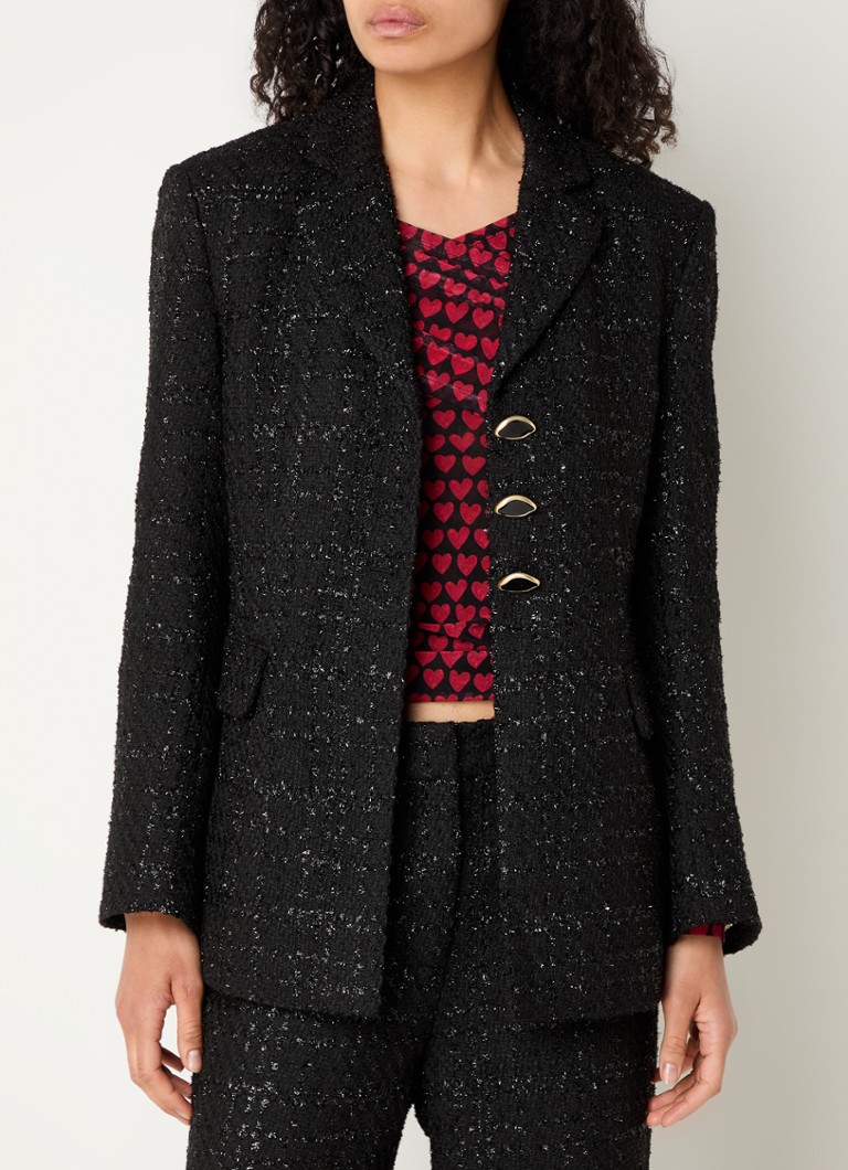 Fabienne Chapot Cher blazer with tweed look and lurex