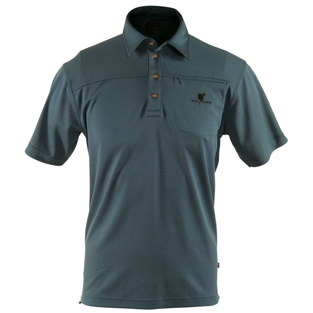 Wolf Camper Marocco grünes Herren Poloshirt