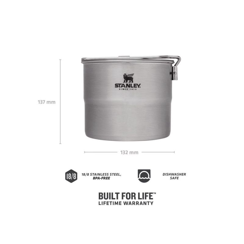 Stanley Adventure Stainless Steel Cook Set For Two 6pz 1.1qt \/1l