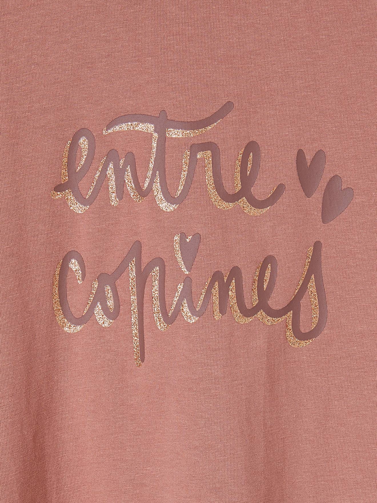 Tee-shirt à message Basics fille bronze