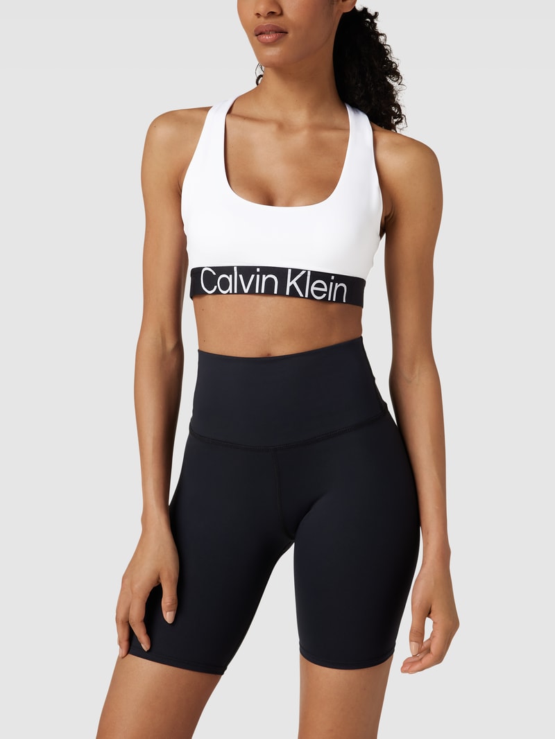 Bustier mit Racerback Modell 'Medium Support Sport' in weiß