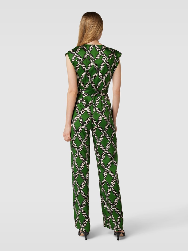 Jumpsuit mit Allover-Muster Modell 'CADENA' in grün