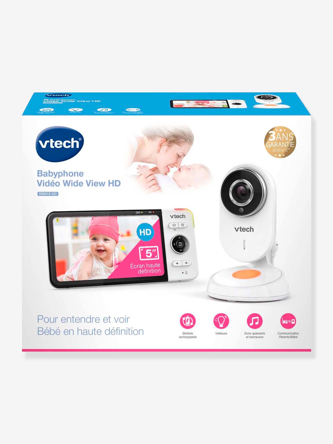 Babyphone vidéo Safe & Sound Wide View HD BM818 VTECH blanc