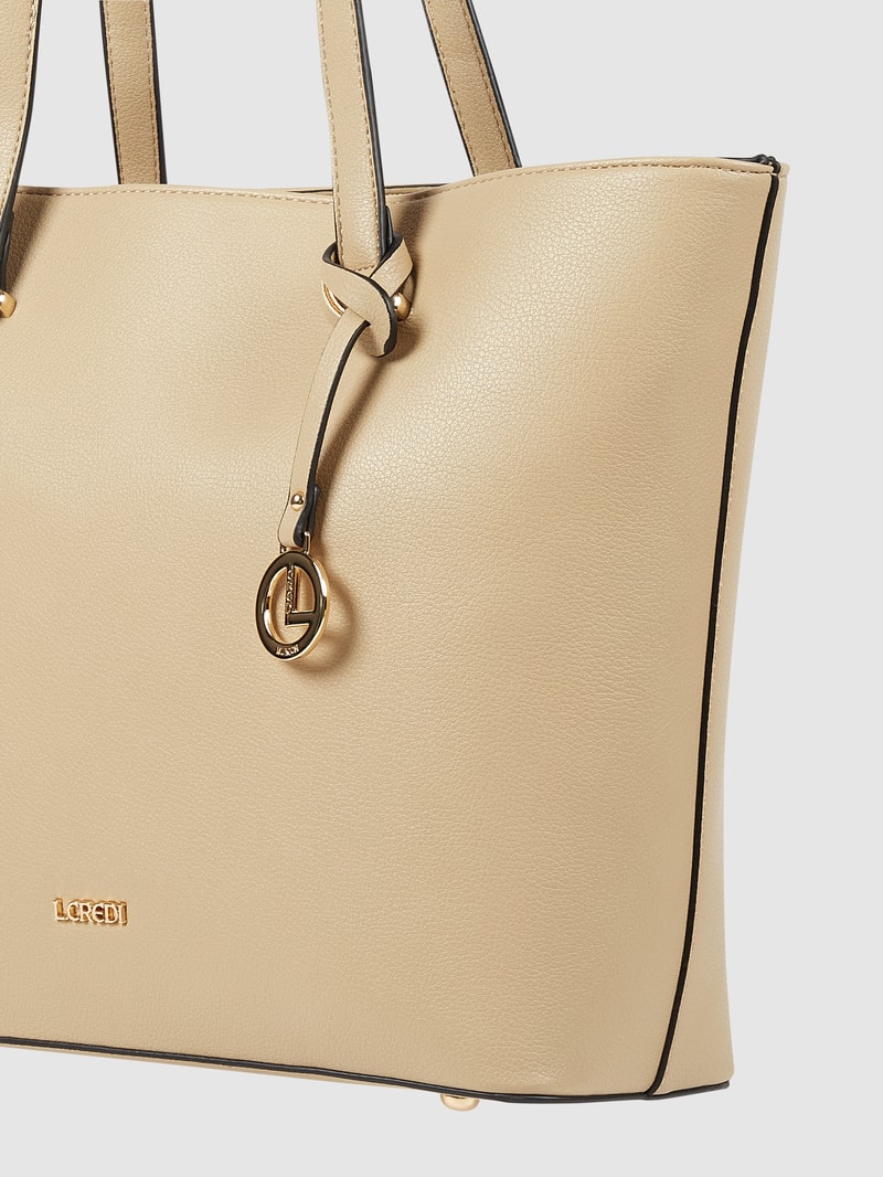 Shopper in Leder-Optik Modell 'Filippa' in stein