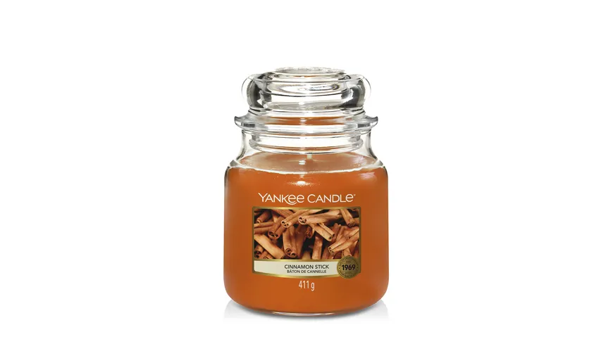 Yankee Candle Mittlere Kerze im Glas Cinnamon Stick