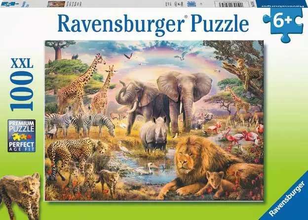 Kinderpuzzle ab 6 Jahren - Afrikanische Savanne - 100 Teile